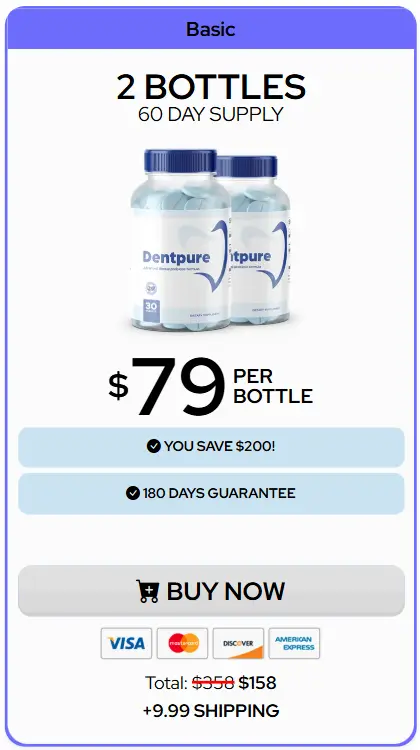 Dentpure 2 bottle package – 60 day dental probiotic supplement