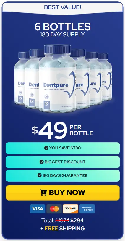 Dentpure 6 bottle offer – best value for long-term oral health support