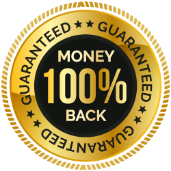 100% money-back guarantee badge for Dentpure supplement