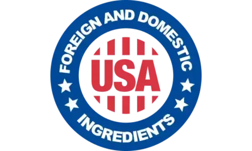 Made in USA badge – Dentpure formulated with domestic and foreign ingredients